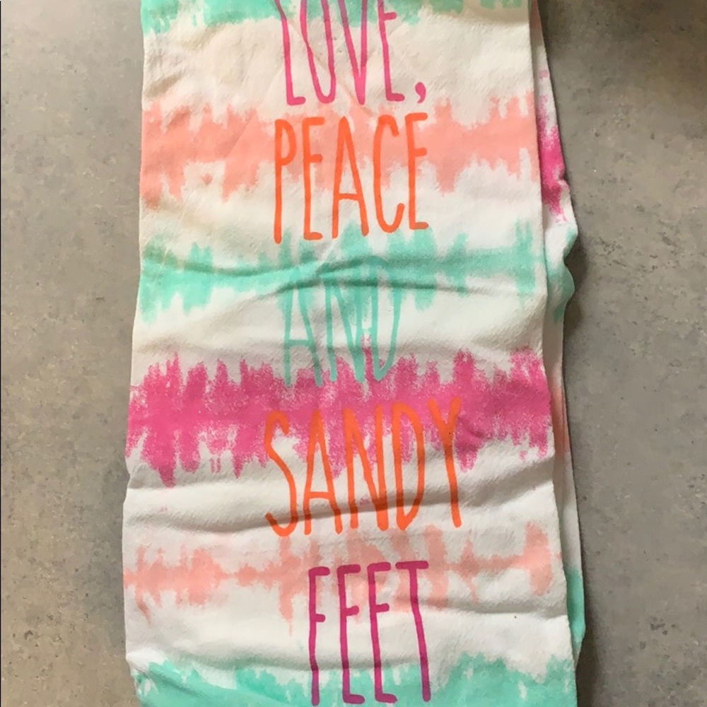 Love peace and sandy feet kitchen towel DONT BUY